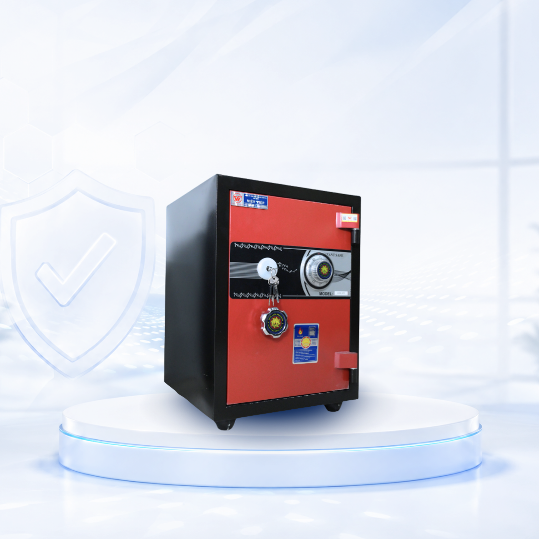 Két sắt Việt Tiệp Mẫu VT51 khóa cơ đỏ Két sắt Việt Tiệp Mẫu VT51 khóa cơ đỏ