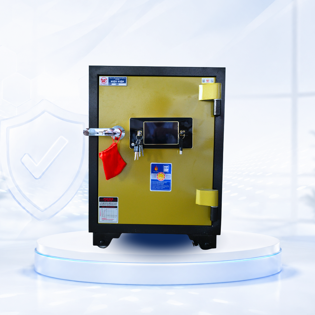 Két sắt Việt Tiệp Mẫu KV61 khóa điện tử cánh bạc Két sắt Việt Tiệp Mẫu KV61 khóa điện tử cánh bạc