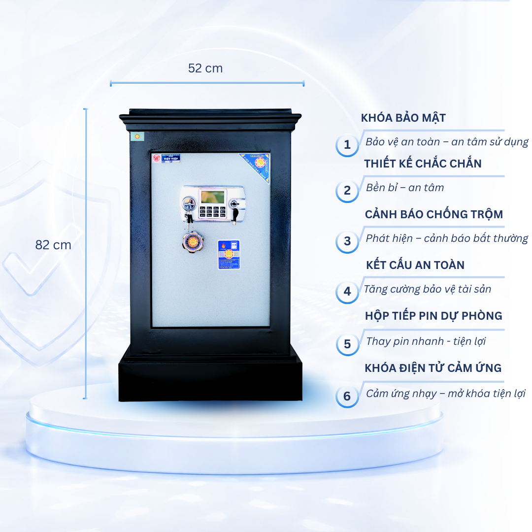 Két sắt Việt Tiệp Mẫu K45 khóa điện tử