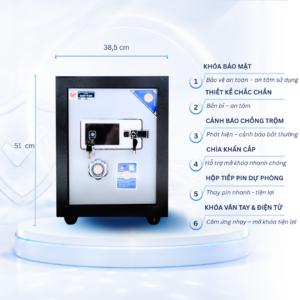 Két sắt Việt Tiệp Mẫu K25 khóa vân tay điện tử
