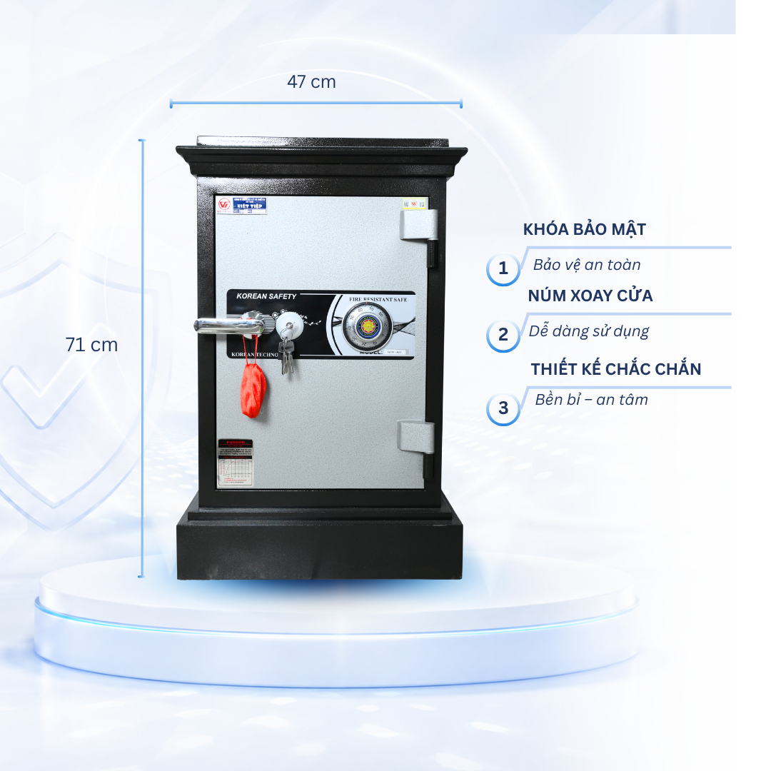 Két sắt Việt Tiệp Mẫu K65 khóa cơ