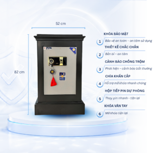 Két Sắt Việt Tiệp Mẫu K25 khóa vân tay