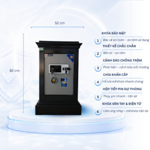 Két sắt K25 khóa điện tử vân tay