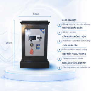 Két sắt K25 khóa điện tử vân tay