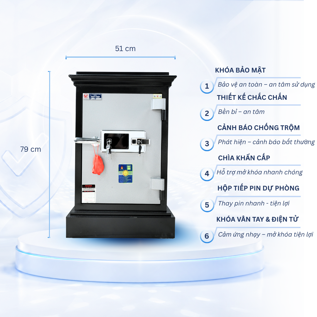 Két sắt K25 khóa điện tử vân tay