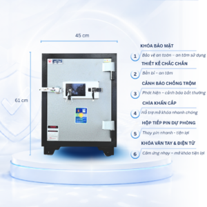 Két sắt K25 khóa điện tử vân tay