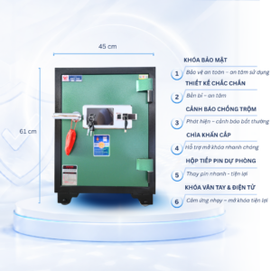 Két sắt K25 khóa điện tử vân tay
