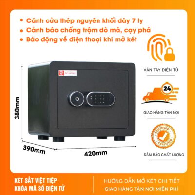Két sắt Việt Tiệp siêu cường KVTSC41 Vân tay điện tử