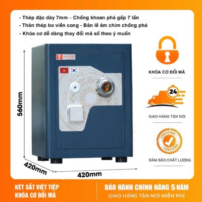 Két sắt Việt Tiệp siêu cường KVTSC188 khóa cơ đổi mã