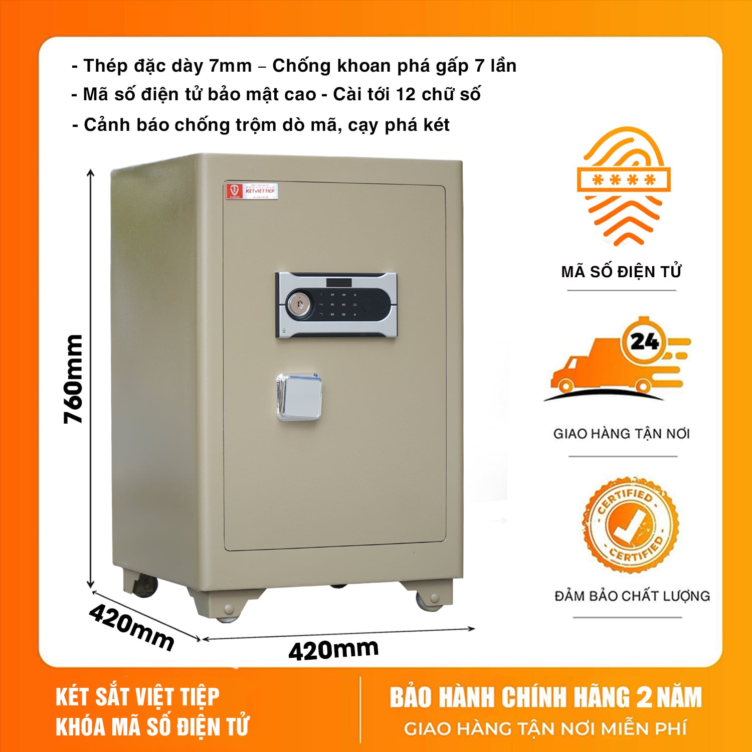 Két Sắt Việt Tiệp KSC76E – Siêu Cường, An Toàn