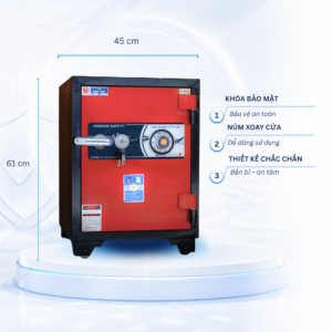 Két sắt Việt Tiệp Mẫu KV61 khóa cơ cánh đen