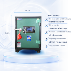 Két sắt Việt Tiệp Mẫu KV61 khóa điện tử cánh đen