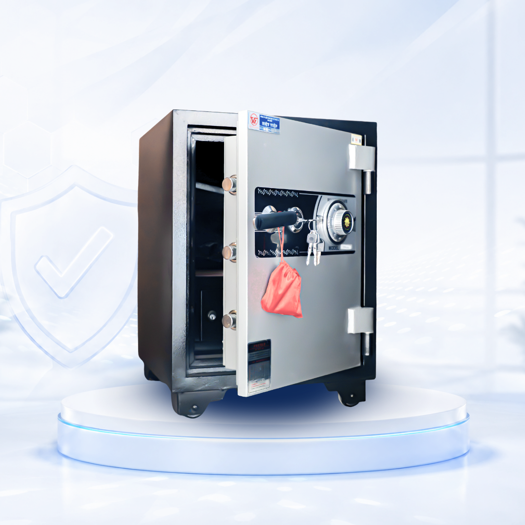 Két sắt Việt Tiệp Mẫu VT56 khóa cơ trắng Két sắt Việt Tiệp Mẫu VT56 khóa cơ trắng