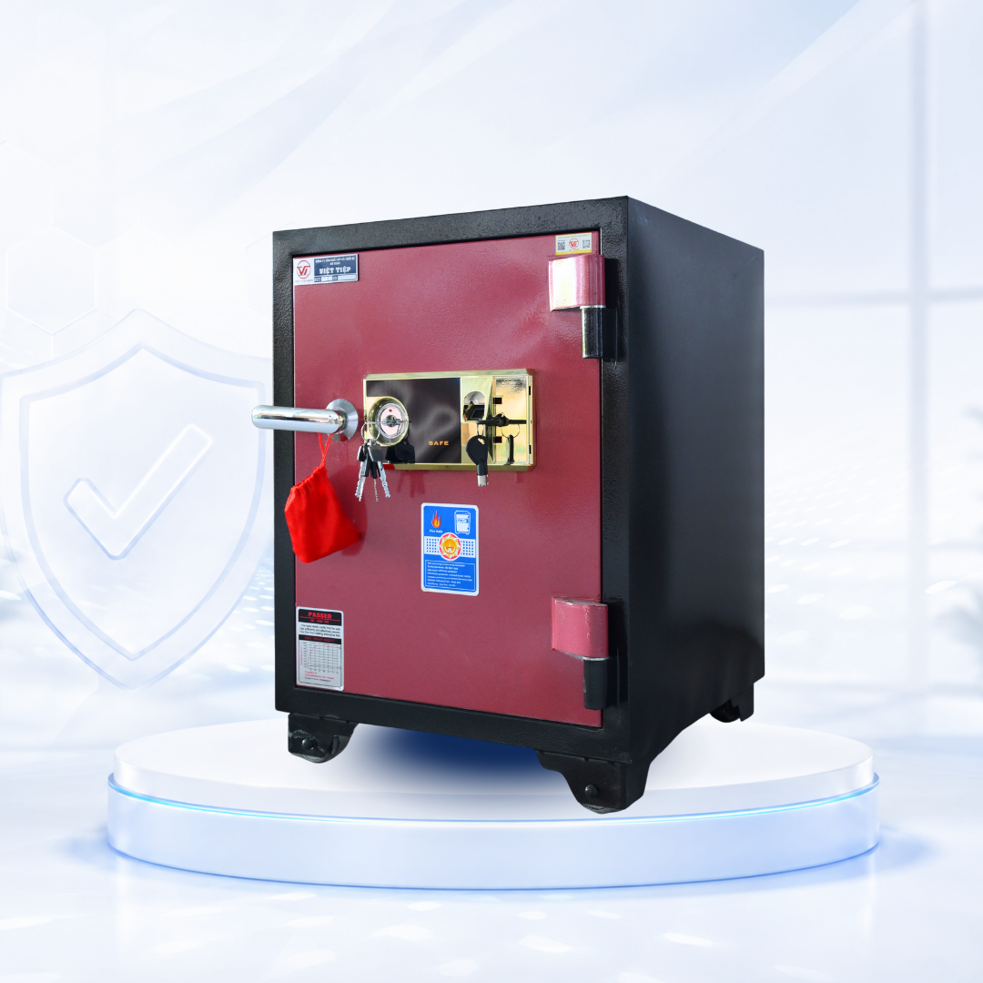 Két sắt Việt Tiệp Mẫu KV61 khóa vân tay vàng Két sắt Việt Tiệp Mẫu KV61 khóa vân tay vàng