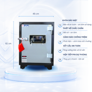 Két sắt Việt Tiệp Mẫu KV61 khóa điện tử cánh đen