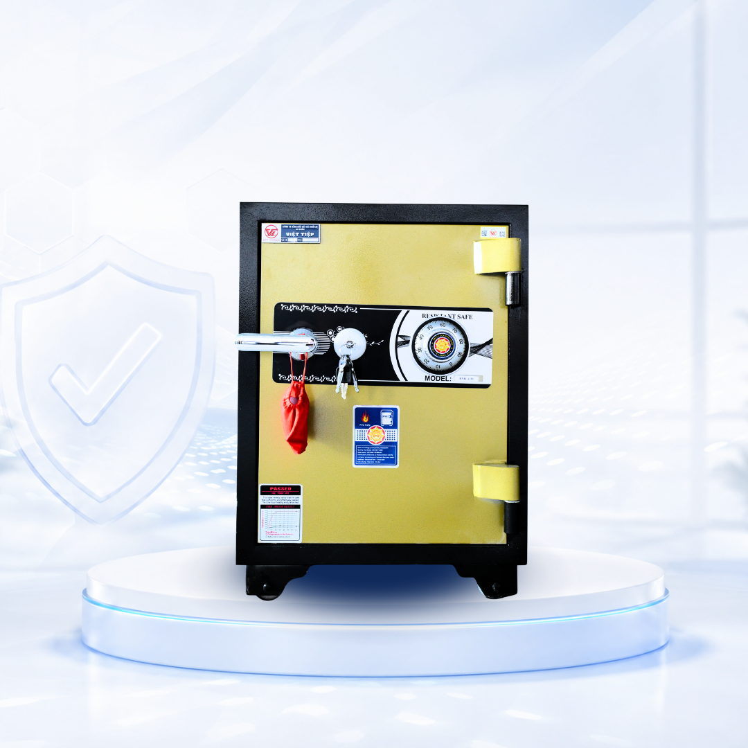 Két sắt Việt Tiệp Mẫu VT56 khóa cơ trắng Két sắt Việt Tiệp Mẫu VT56 khóa cơ trắng