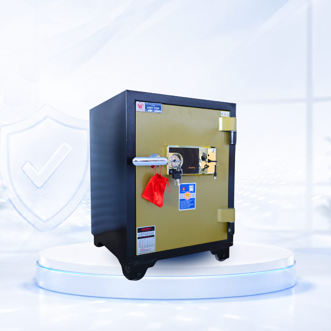 Két sắt Việt Tiệp Mẫu KV61 khóa vân tay vàng Két sắt Việt Tiệp Mẫu KV61 khóa vân tay vàng
