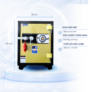 Két sắt Việt Tiệp Mẫu VT56 khóa cơ trắng