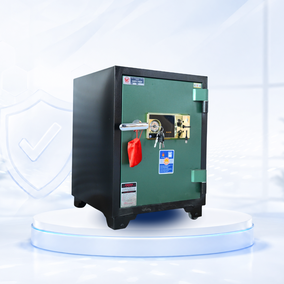 Két sắt Việt Tiệp Mẫu KV61 khóa vân tay vàng Két sắt Việt Tiệp Mẫu KV61 khóa vân tay vàng