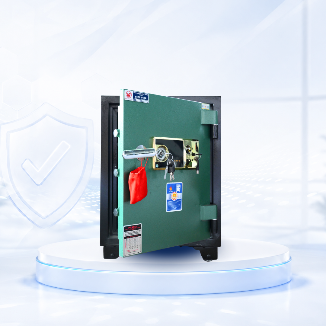 Két sắt Việt Tiệp Mẫu KV61 khóa vân tay vàng Két sắt Việt Tiệp Mẫu KV61 khóa vân tay vàng