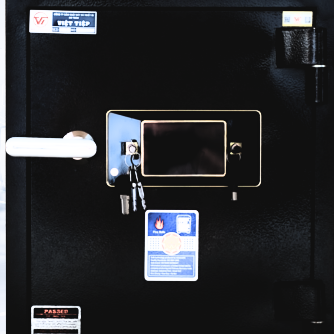 Két sắt Việt Tiệp Mẫu KV61 khóa điện tử cánh đen Két sắt Việt Tiệp Mẫu KV61 khóa điện tử cánh đen