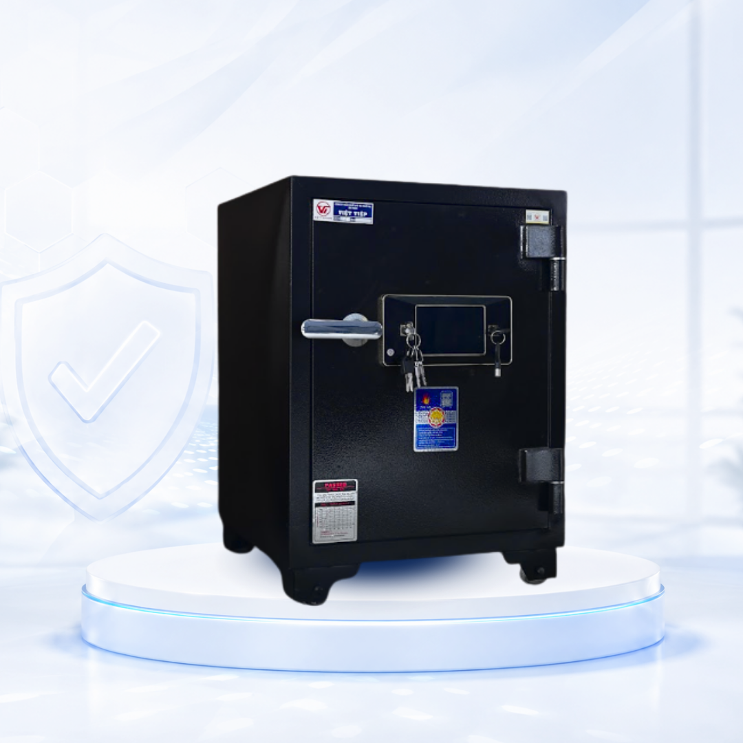 Két sắt Việt Tiệp Mẫu KV61 khóa điện tử cánh đen Két sắt Việt Tiệp Mẫu KV61 khóa điện tử cánh đen
