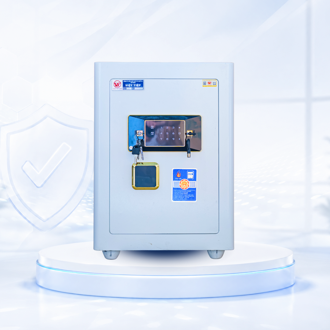 Két sắt Việt Tiệp Mẫu KC51 khóa điện tử trắng Két sắt Việt Tiệp Mẫu KC51 khóa điện tử trắng