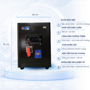 Két sắt Việt Tiệp Mẫu KC56 khóa điện tử cánh đen