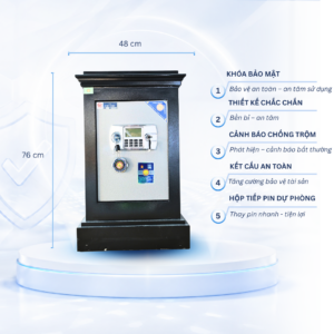 Két sắt Việt Tiệp Mẫu KP100 khóa điện tử cảm ứng