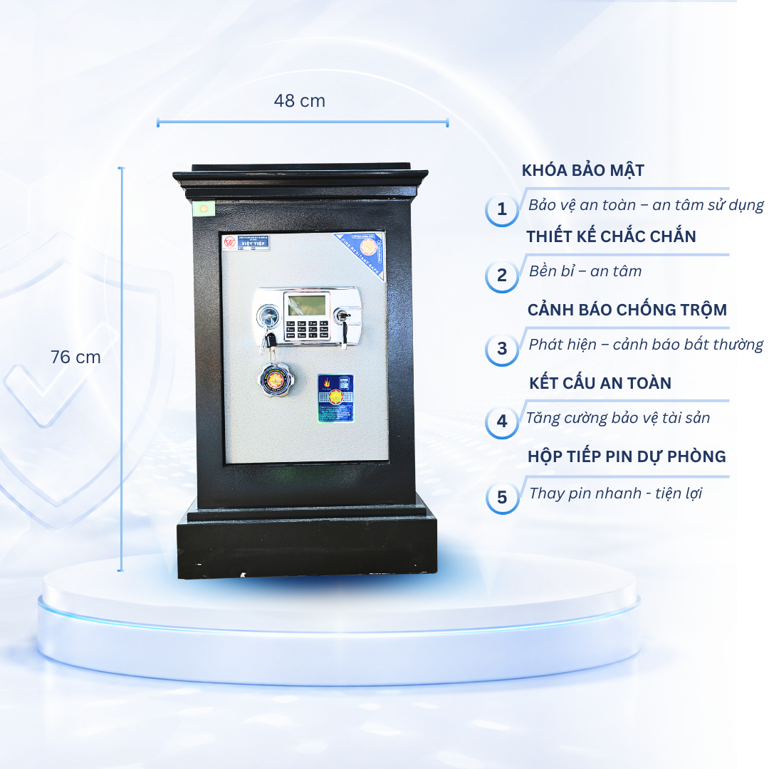 Két sắt Việt Tiệp Mẫu KP100 khóa điện tử cảm ứng