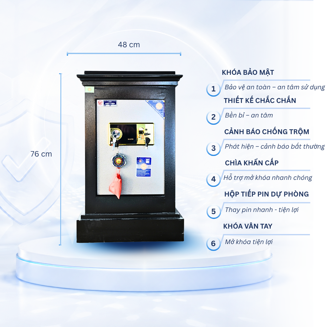 Két sắt Việt Tiệp Mẫu KP100 khóa điện tử cảm ứng
