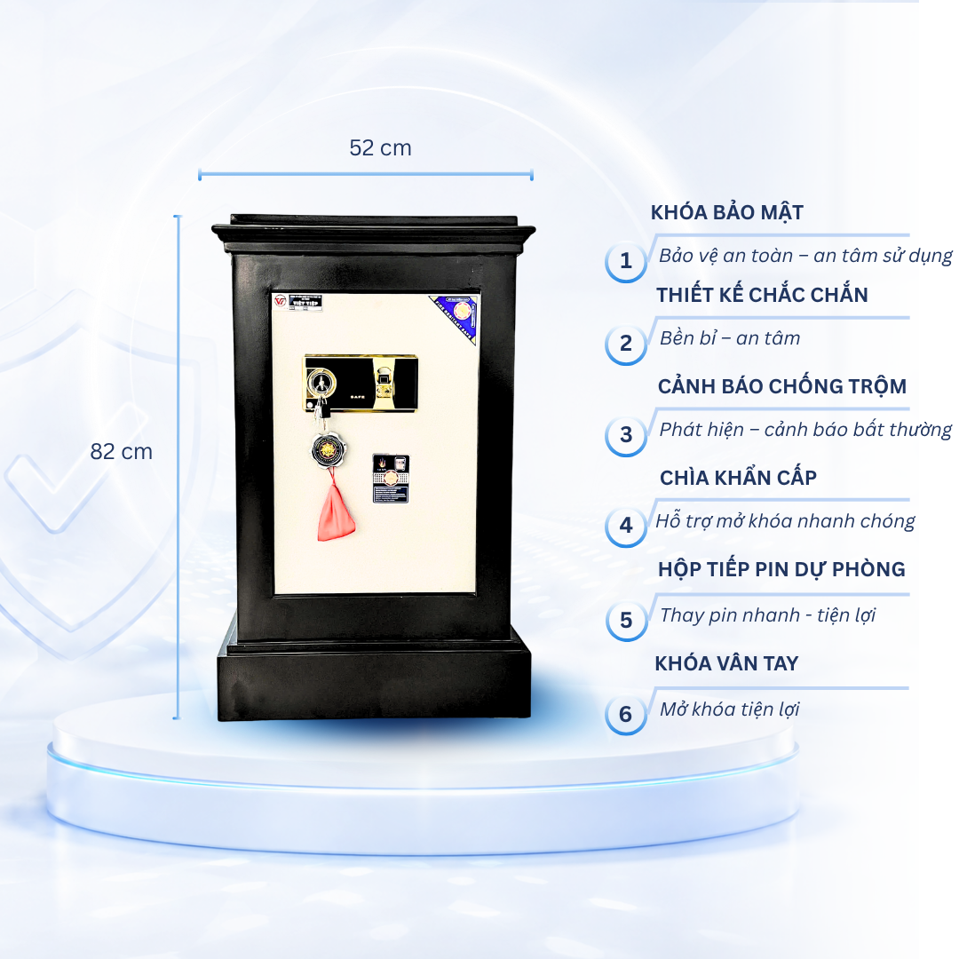 Két sắt Việt Tiệp Mẫu KP100 khóa điện tử cảm ứng