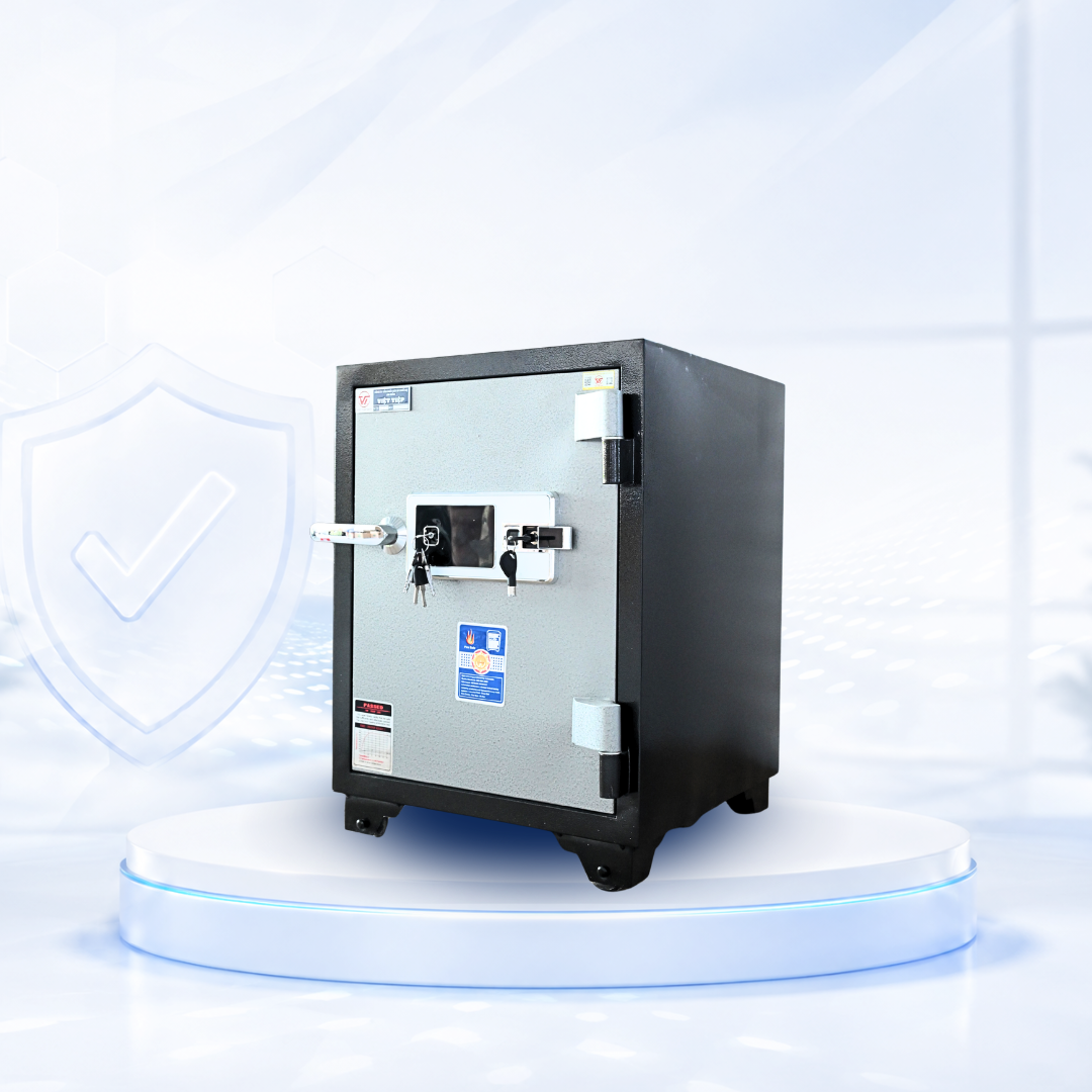 Két sắt Việt Tiệp Mẫu KV61 điện tử vân tay cánh bạc Két sắt Việt Tiệp Mẫu KV61 điện tử vân tay cánh bạc