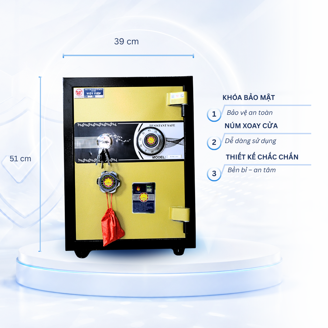 Két sắt Việt Tiệp Mẫu VT56 khóa cơ vàng