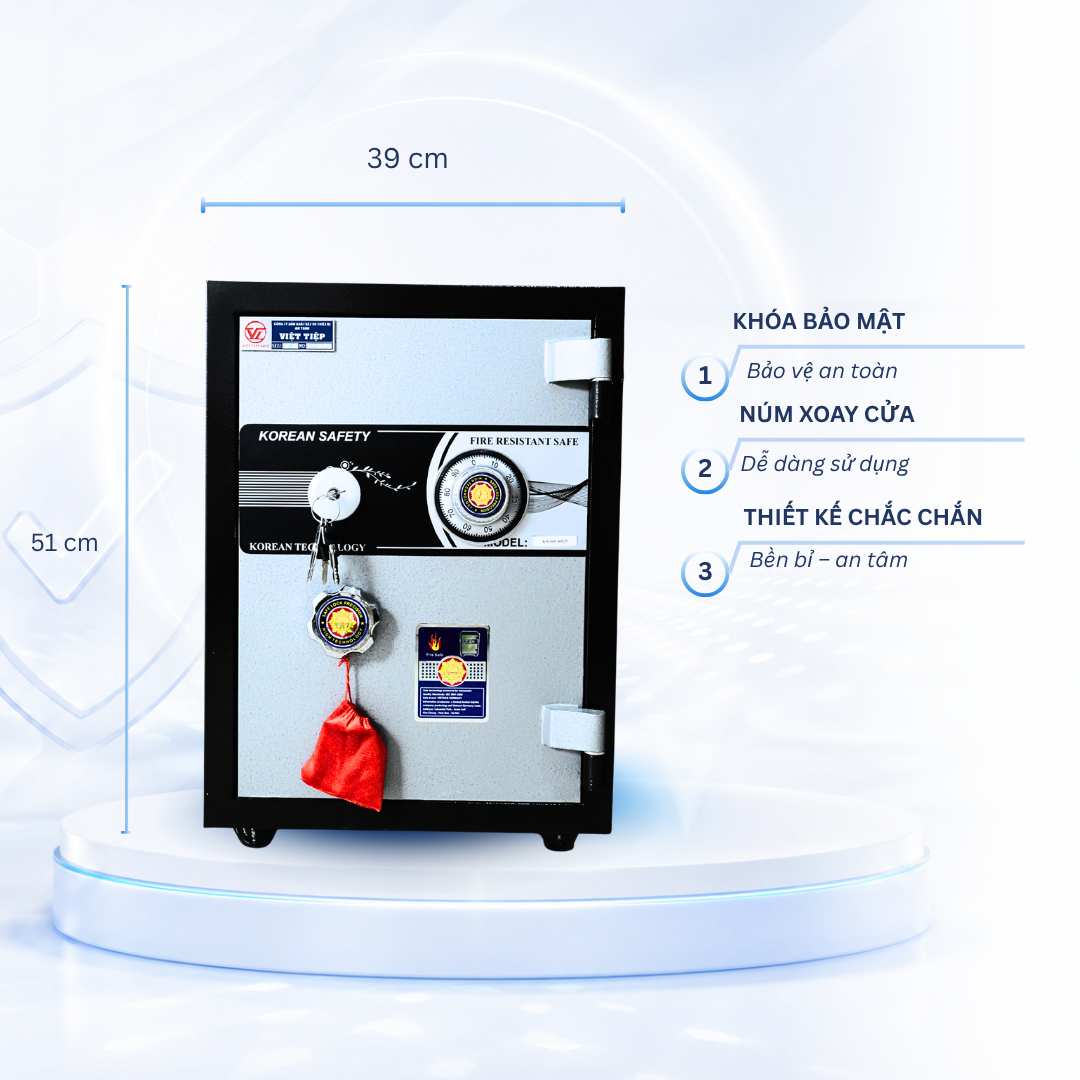 Két sắt Việt Tiệp Mẫu VT56 khóa cơ vàng