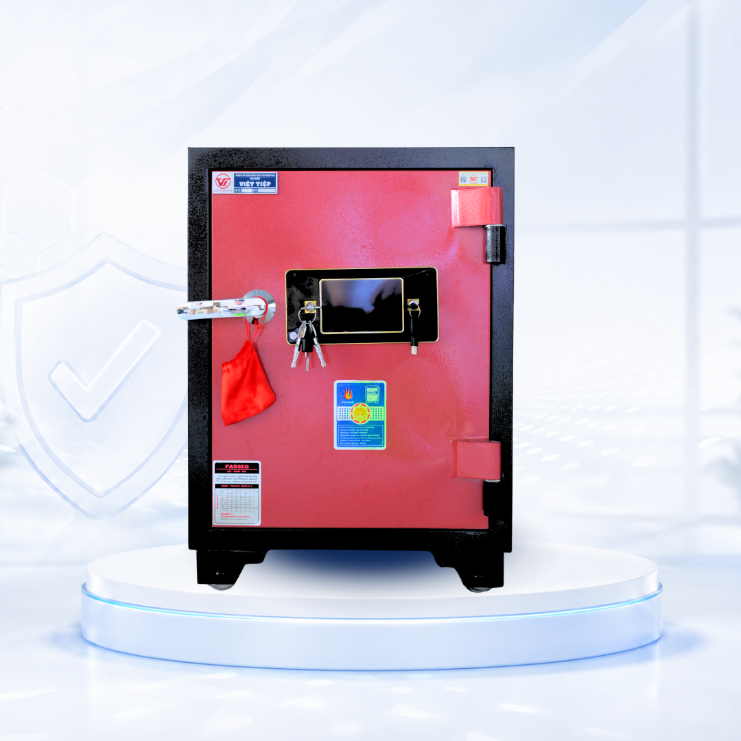 Két sắt Việt Tiệp Mẫu KV61 khóa điện tử cánh đỏ Két sắt Việt Tiệp Mẫu KV61 khóa điện tử cánh đỏ
