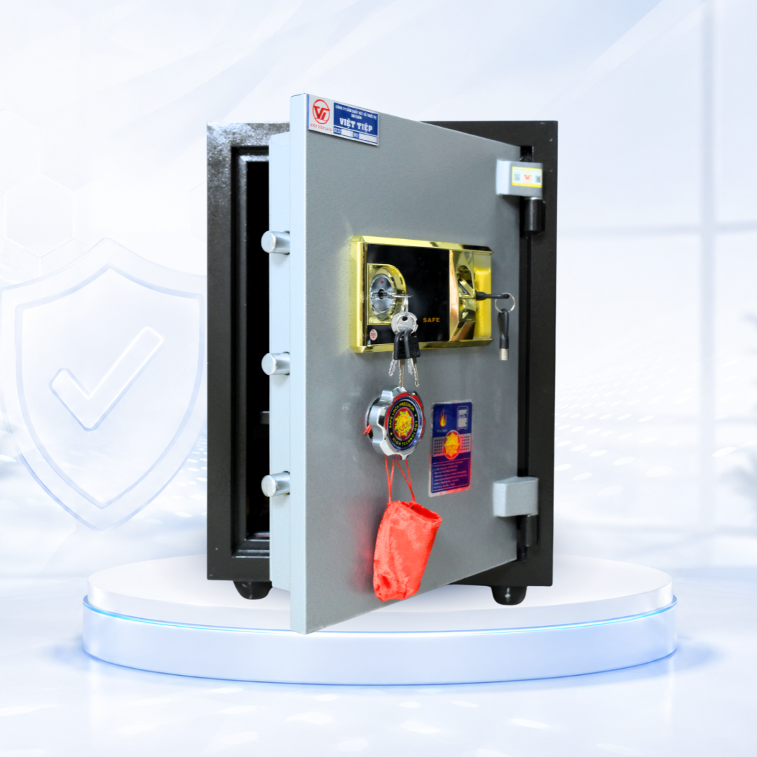Két sắt Việt Tiệp Mẫu VT51 khóa vân tay cánh xanh Két sắt Việt Tiệp Mẫu VT51 khóa vân tay cánh xanh