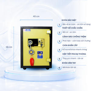 Két sắt Việt Tiệp Mẫu VT51 khóa vân tay cánh xanh