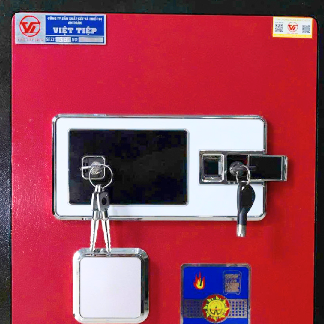 Két sắt Việt Tiệp Mẫu VT51 khóa vân tay điện tử cánh xanh Két sắt Việt Tiệp Mẫu VT51 khóa vân tay điện tử cánh xanh