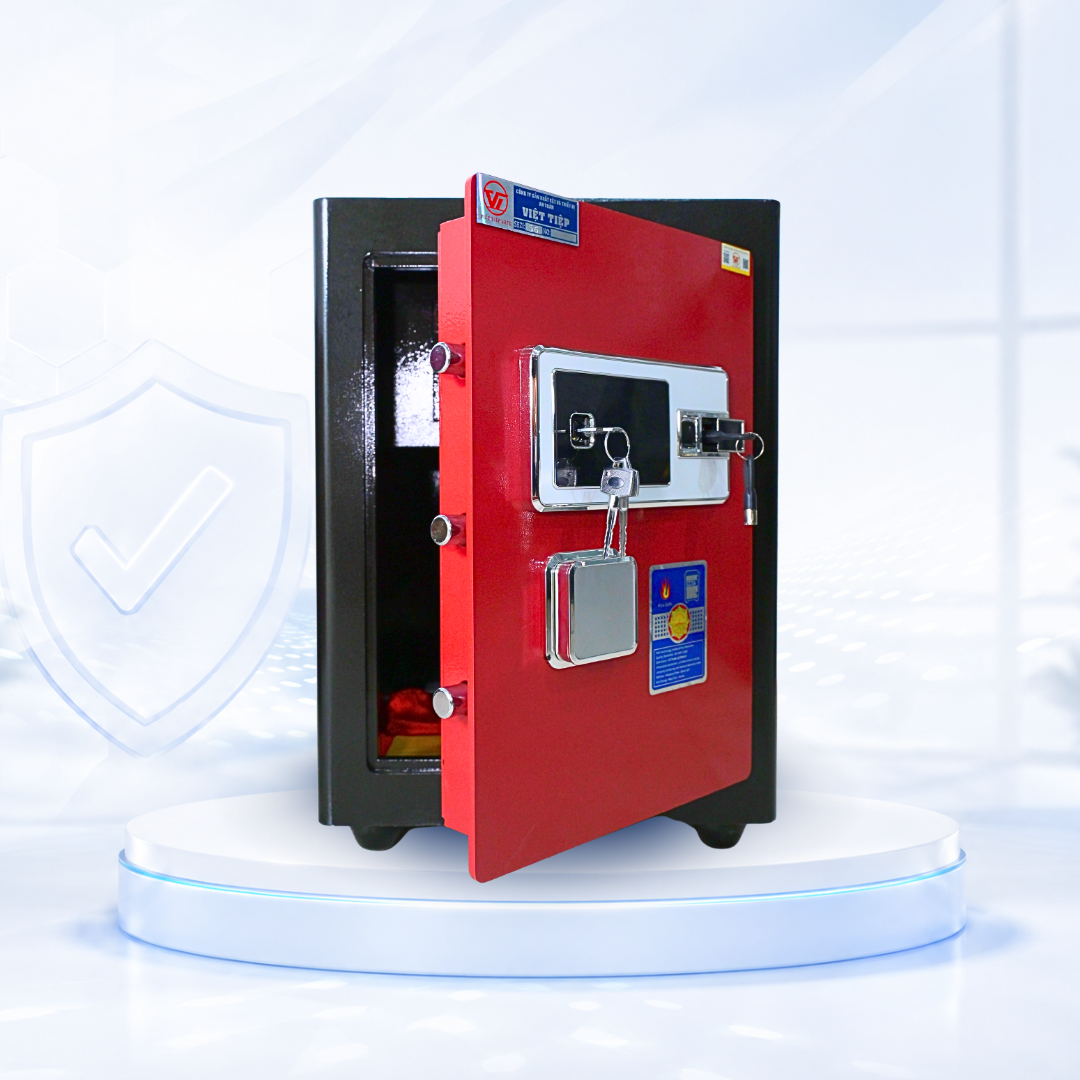 Két sắt Việt Tiệp Mẫu VT51 khóa vân tay điện tử cánh xanh Két sắt Việt Tiệp Mẫu VT51 khóa vân tay điện tử cánh xanh