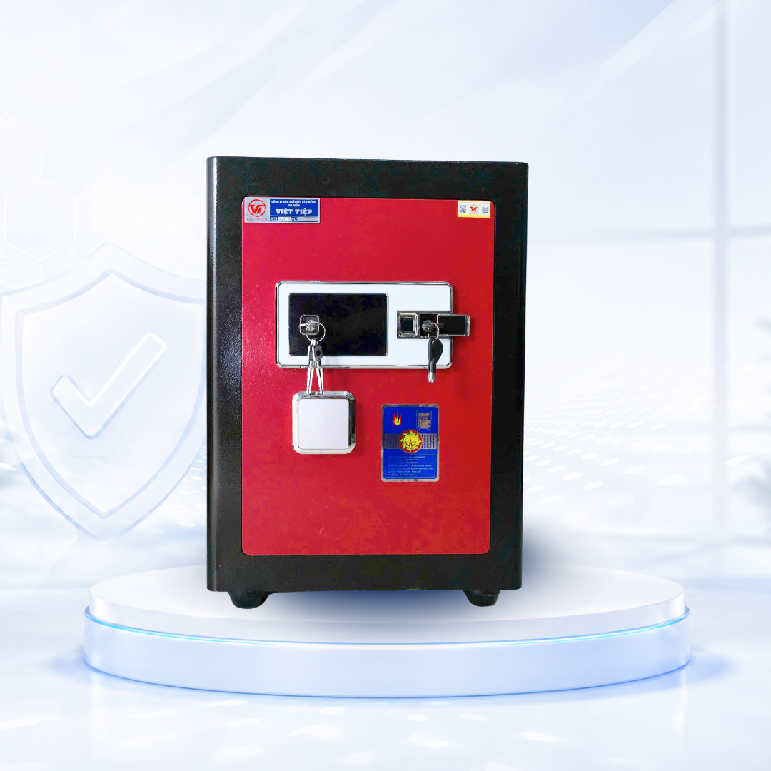 Két sắt Việt Tiệp Mẫu VT51 khóa vân tay điện tử cánh xanh Két sắt Việt Tiệp Mẫu VT51 khóa vân tay điện tử cánh xanh