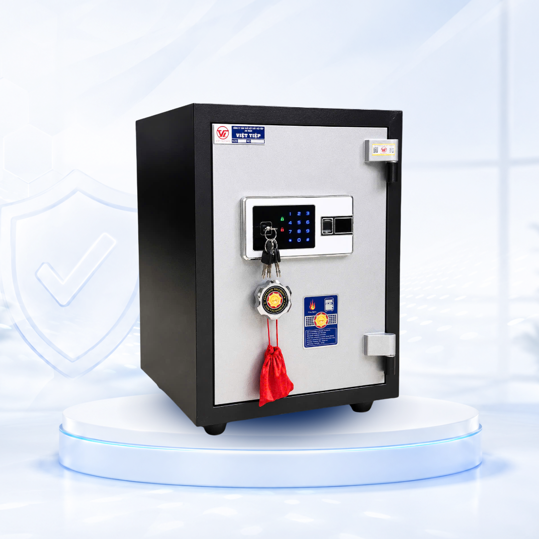Két sắt Việt Tiệp Mẫu VT51 khóa vân tay điện tử cánh bạc Két sắt Việt Tiệp Mẫu VT51 khóa vân tay điện tử cánh bạc