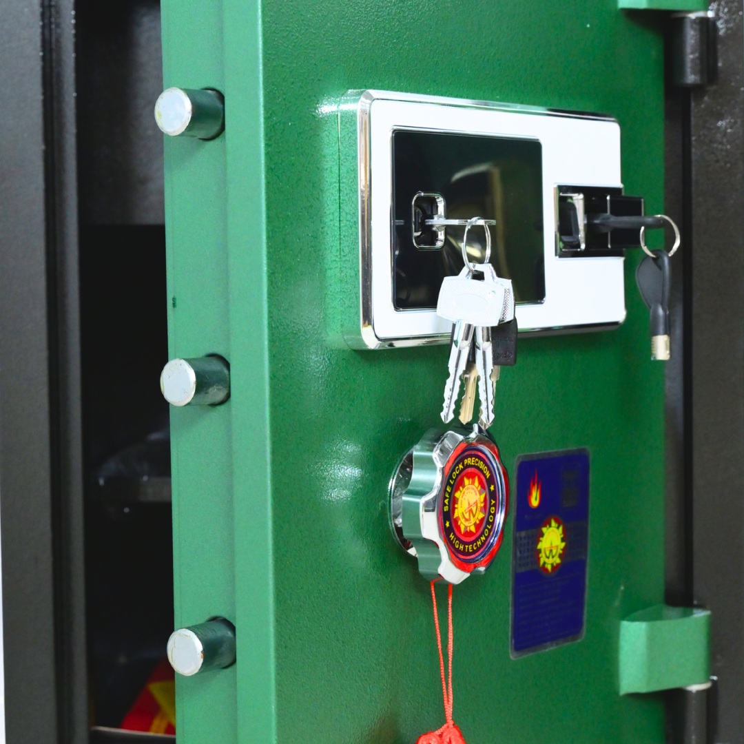 Két sắt Việt Tiệp Mẫu VT51 khóa vân tay điện tử cánh xanh Két sắt Việt Tiệp Mẫu VT51 khóa vân tay điện tử cánh xanh
