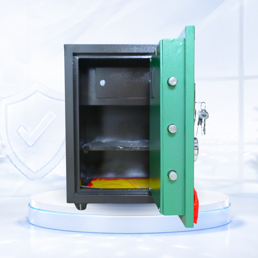 Két sắt Việt Tiệp Mẫu VT51 khóa vân tay điện tử cánh xanh Két sắt Việt Tiệp Mẫu VT51 khóa vân tay điện tử cánh xanh