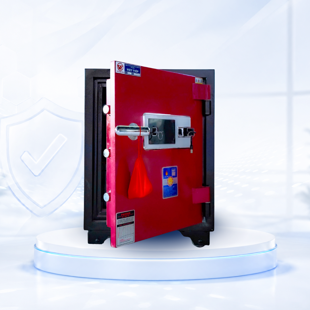 Két sắt Việt Tiệp Mẫu VT51 khóa vân tay điện tử cánh xanh Két sắt Việt Tiệp Mẫu VT51 khóa vân tay điện tử cánh xanh